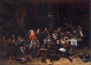Jan Steen Prince-s Day,Interior of an inn with a company celebration the birth of Prince William III oil painting on canvas
